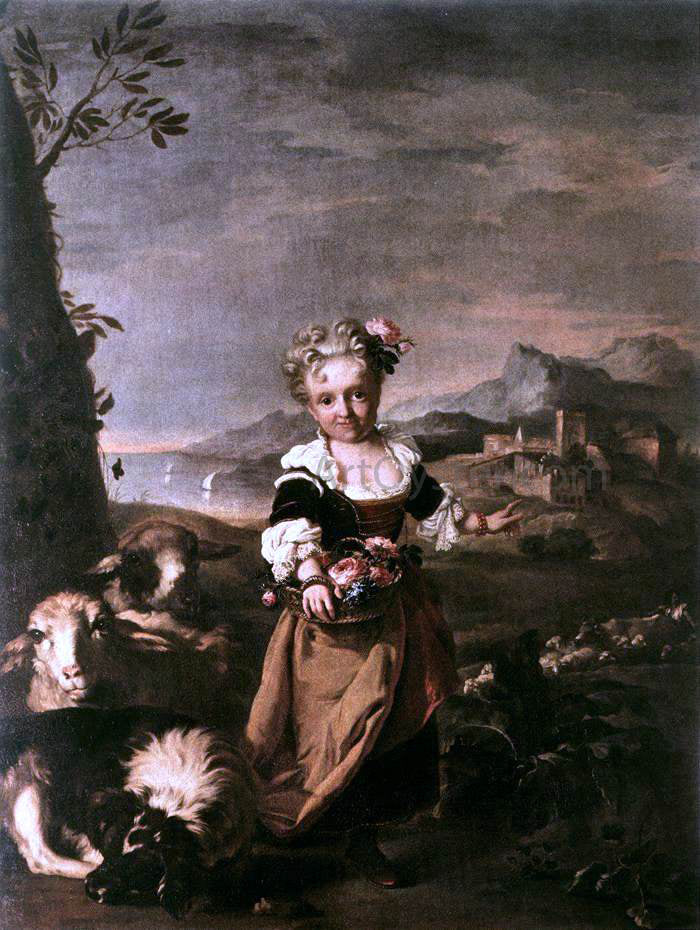 Niccolo Cassana Portrait of a Dwarf - Canvas Print