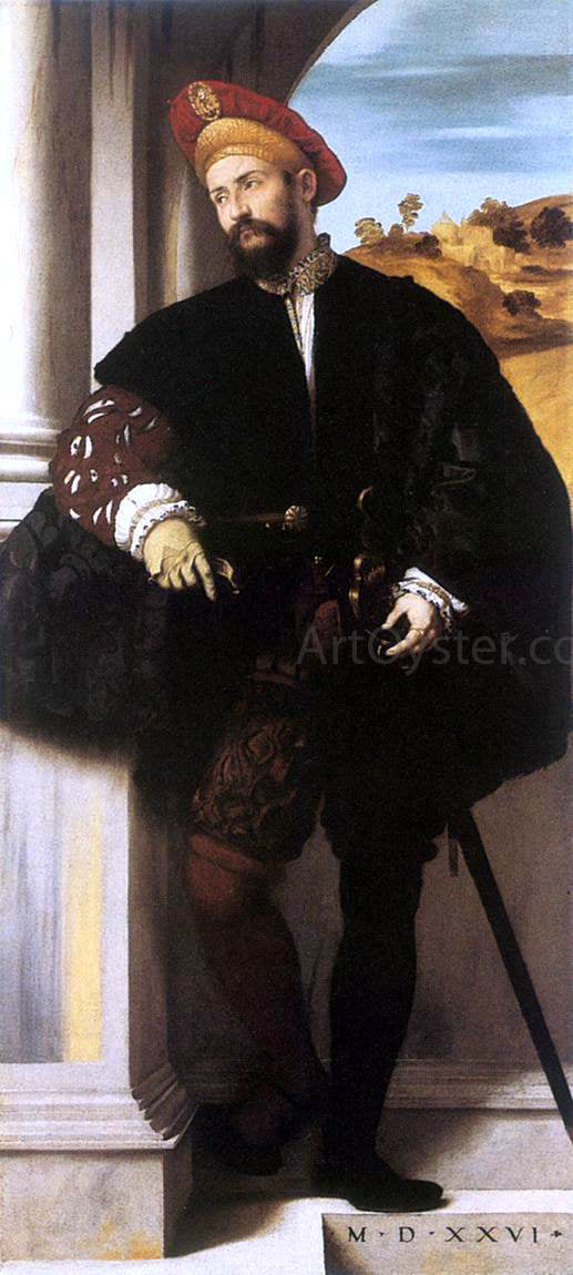 Moretto Da Brescia Portrait of a Gentleman - Canvas Print