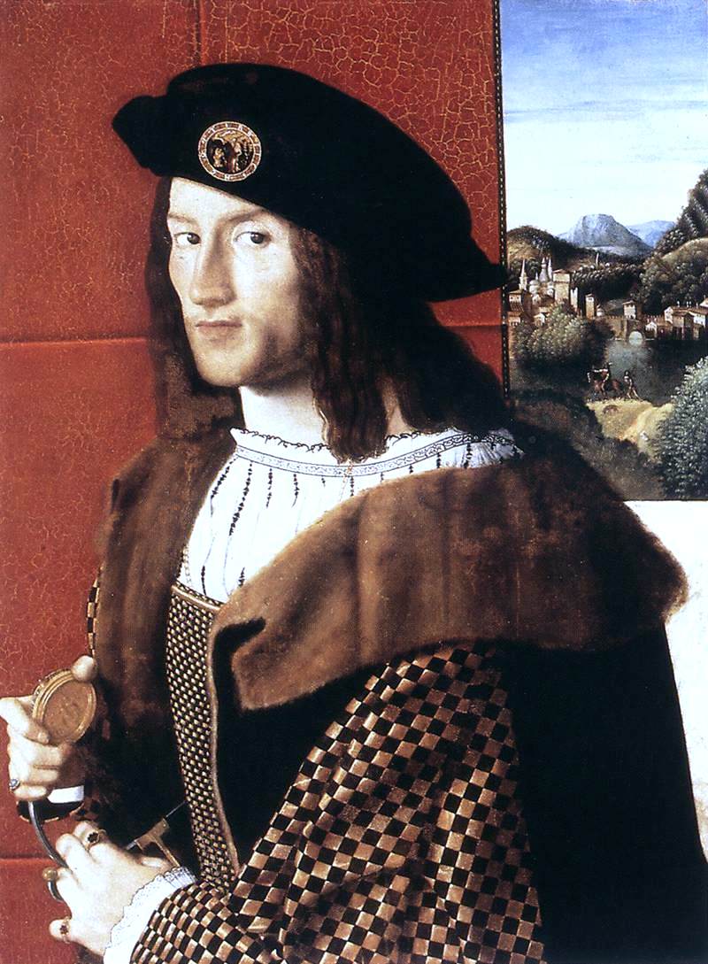 Bartolomeo Veneto Portrait of a Gentleman - Canvas Print