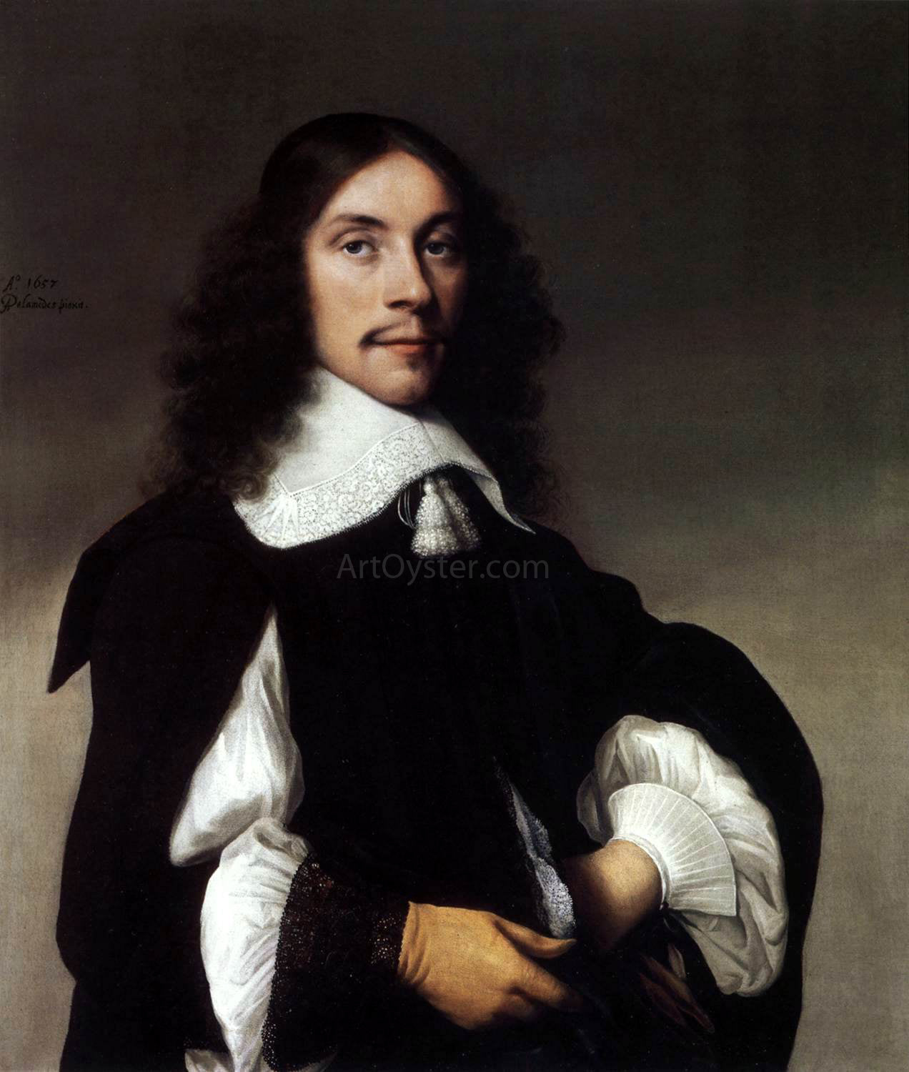 Anthonie Palamedesz Portrait of a Gentlemen - Canvas Print
