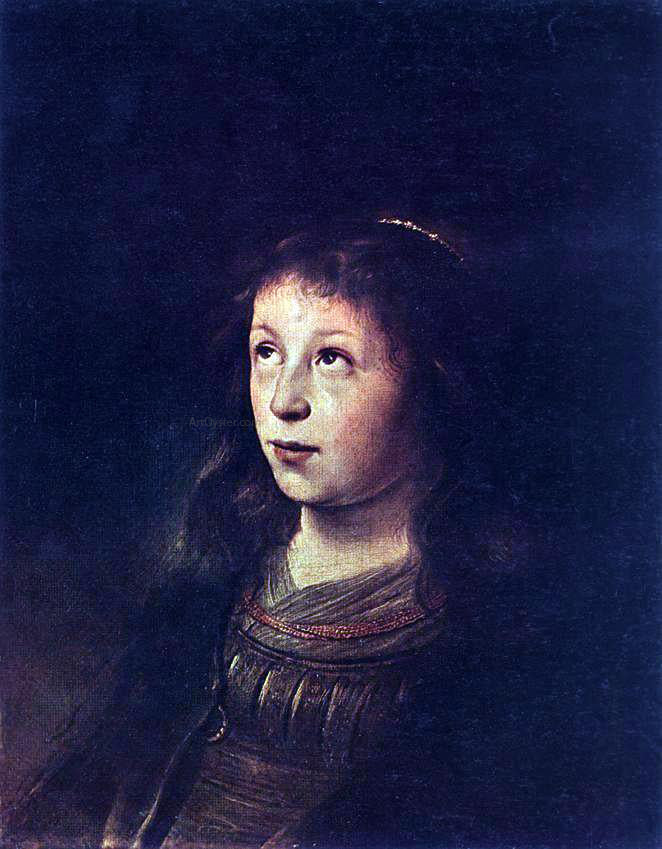 Jan Lievens Portrait of a Girl - Canvas Print