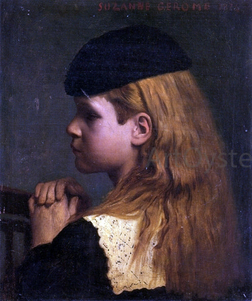 Jean-Leon Gerome Portrait of a Girl - Canvas Print