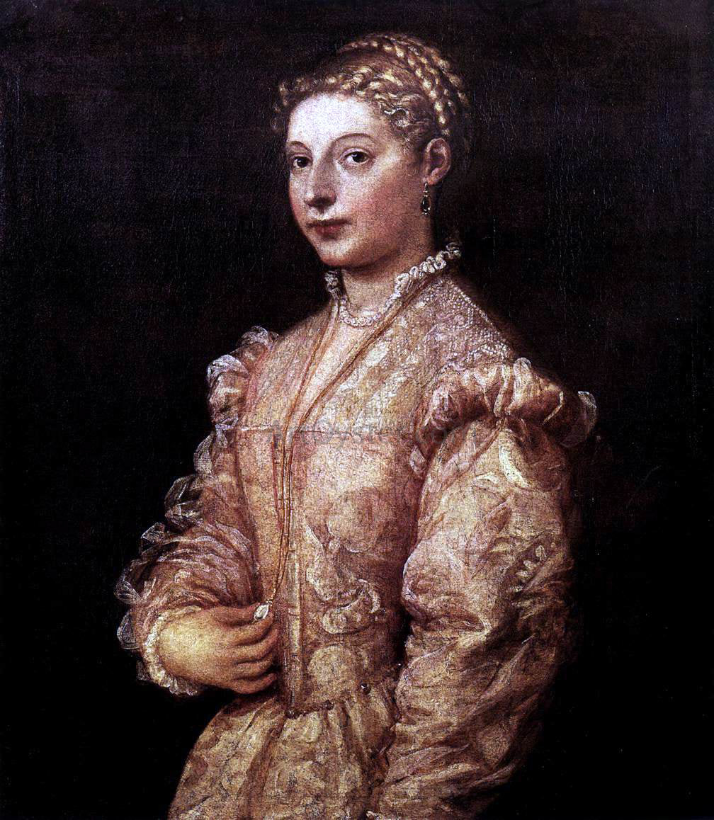 Titian Portrait of a Girl - Canvas Print