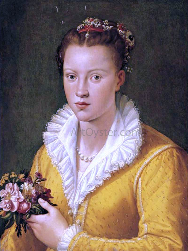 Santi Di Tito Portrait of a Girl - Canvas Print
