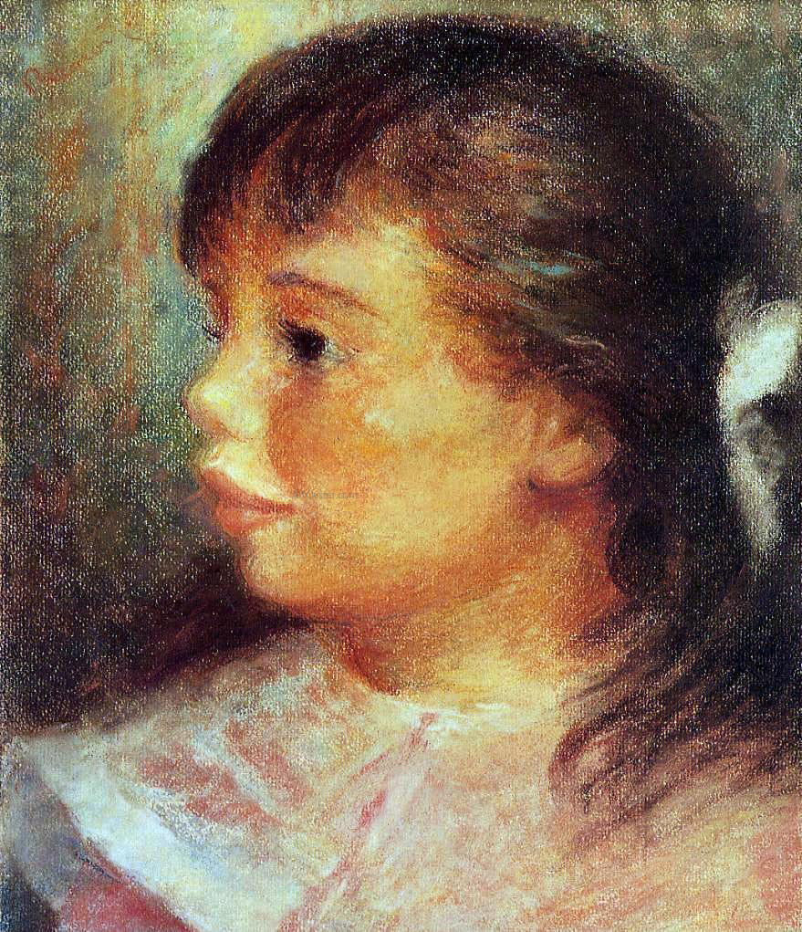 Pierre Auguste Renoir Portrait of a Girl - Canvas Print