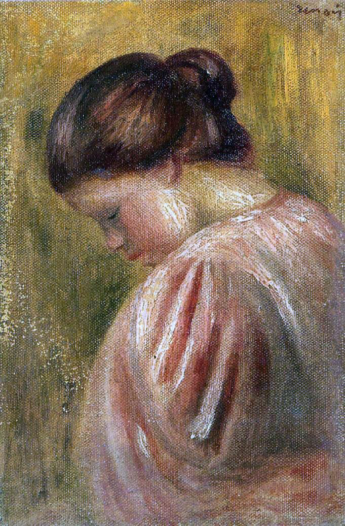 Pierre Auguste Renoir Portrait of a Girl in Red - Canvas Print