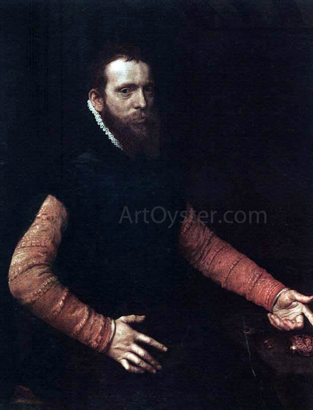 Anthonis Mor Van Dashorst Portrait of a Goldsmith - Canvas Print