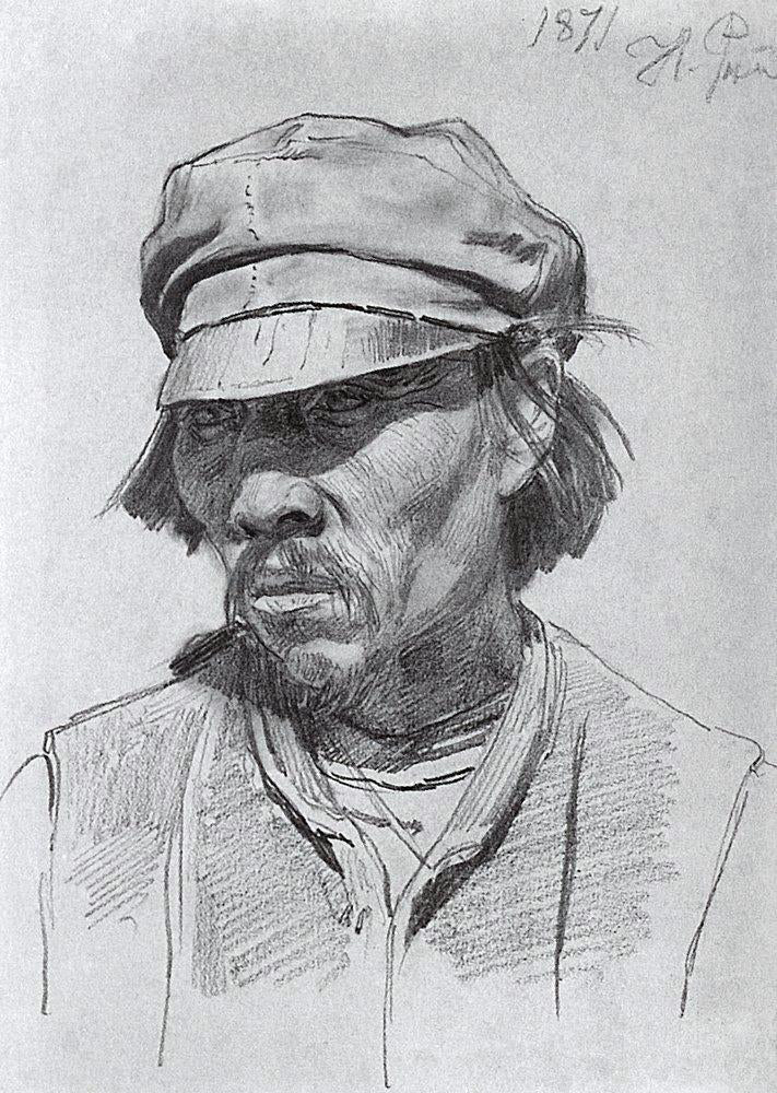 Ilia Efimovich Repin Portrait of a Kalmyk - Canvas Print