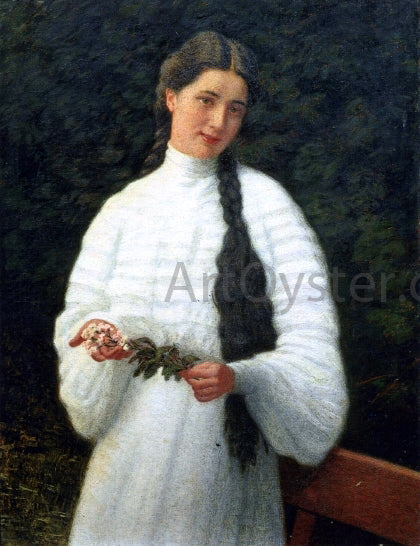 Angelo Morbelli Portrait of a Lady - Canvas Print