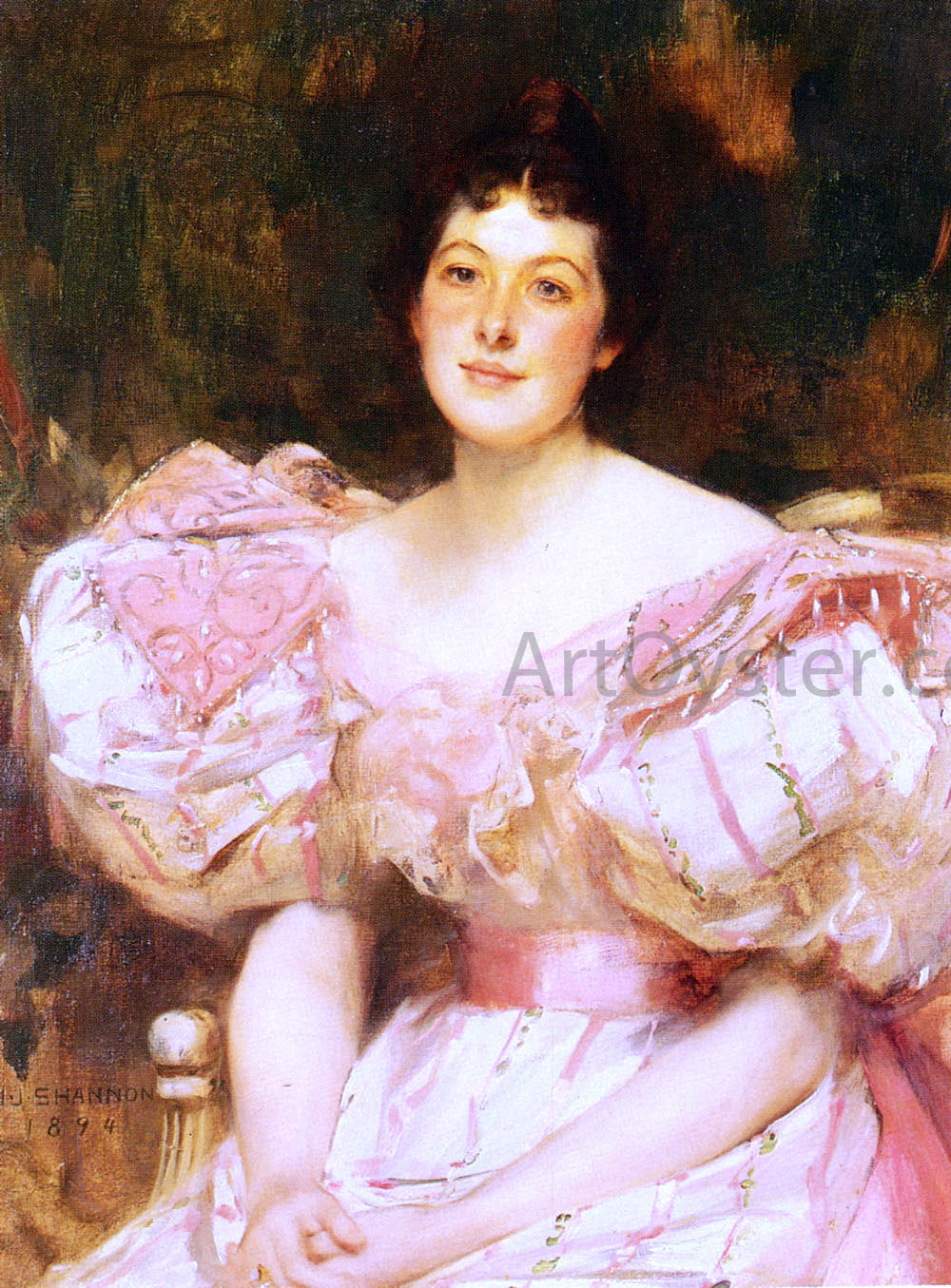 Sir James Jebusa Shannon Portrait of a Lady - Canvas Print