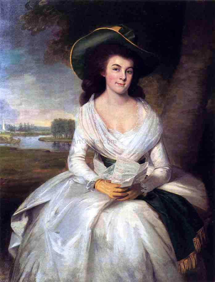 George Romney Portrait of a Lady - Canvas Print
