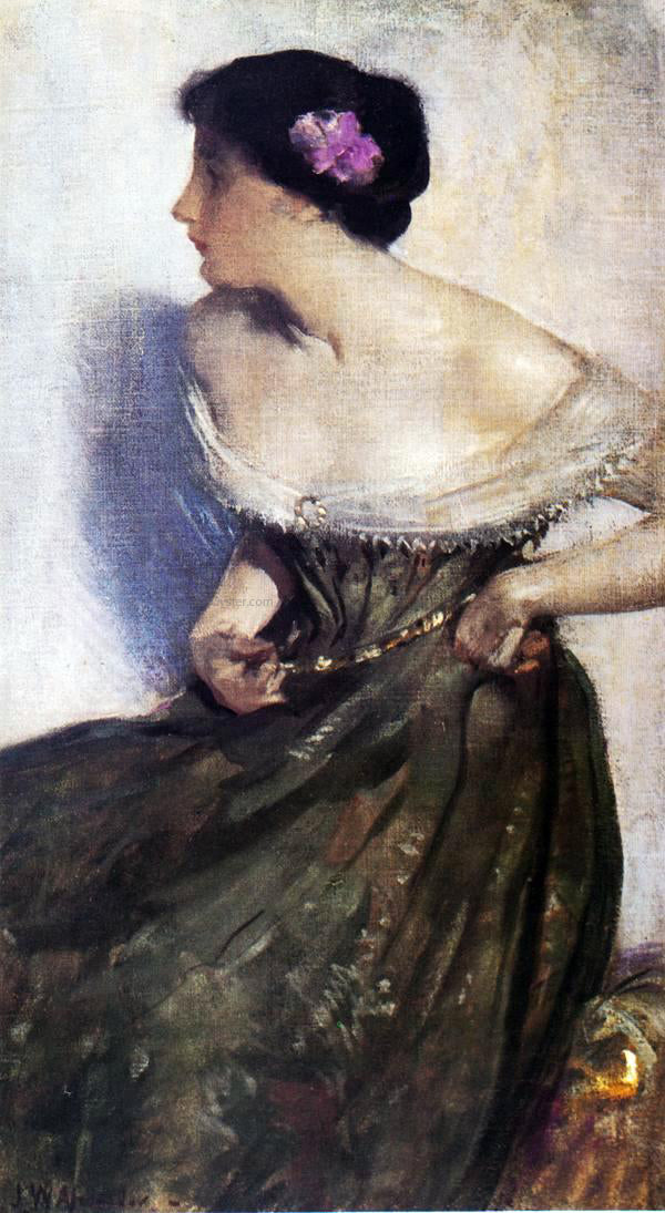 John White Alexander Portrait of a Lady - Canvas Print