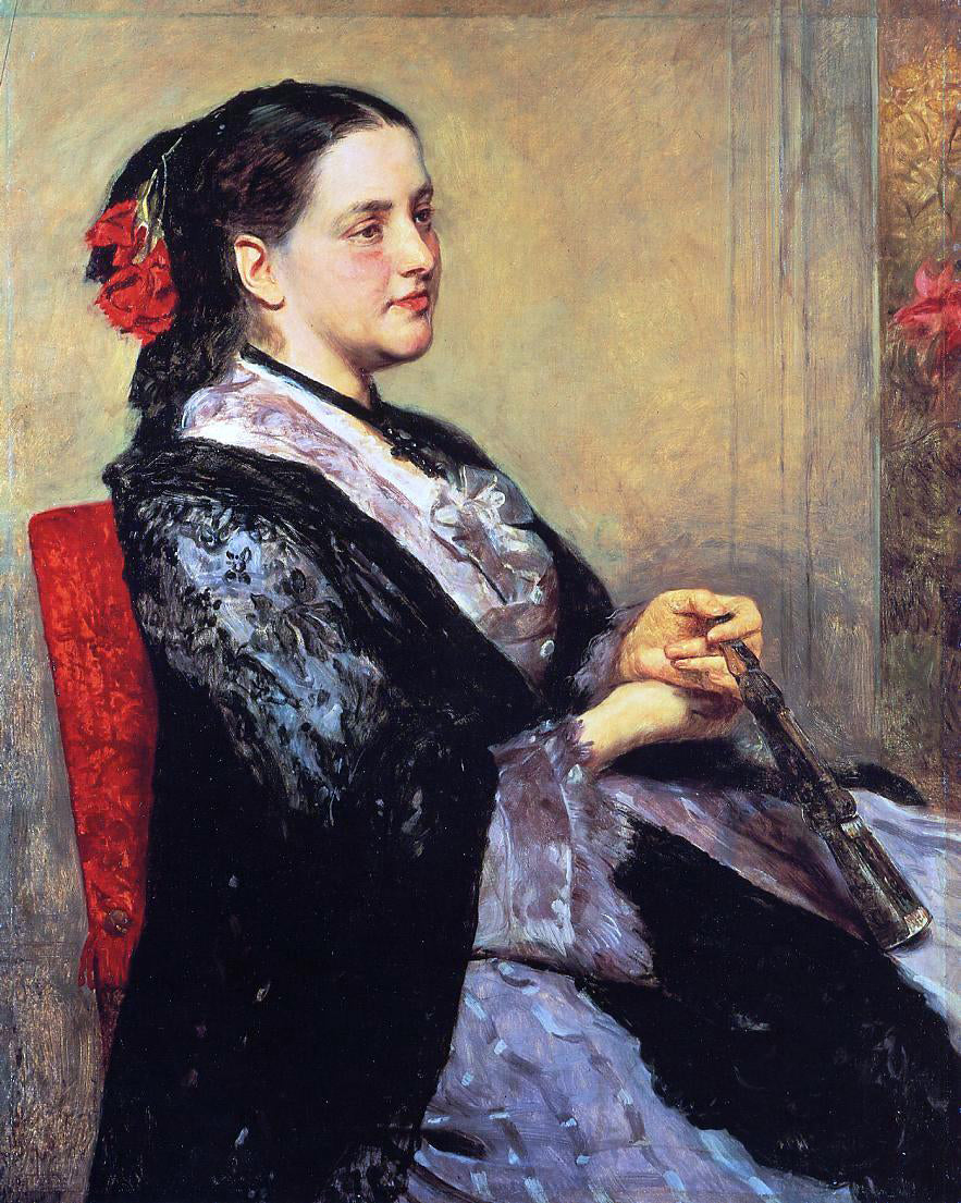 Mary Cassatt Portrait of a Lady of Seville - Canvas Print