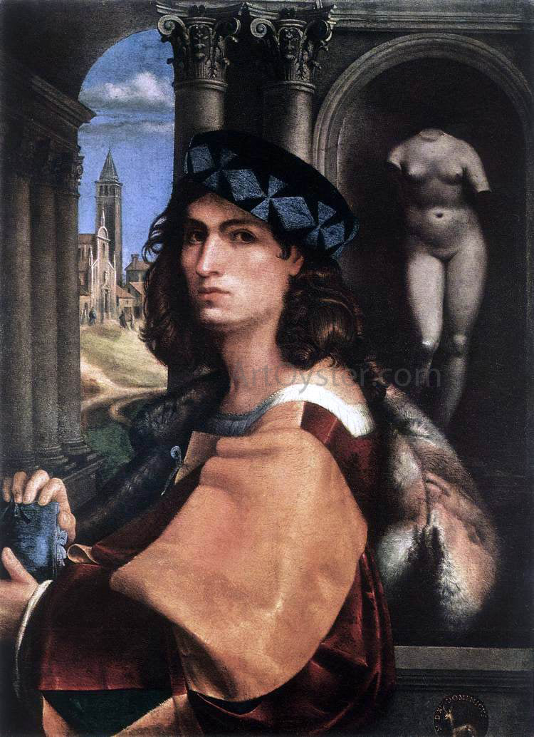 Domenico Capriolo Portrait of a Man - Canvas Print