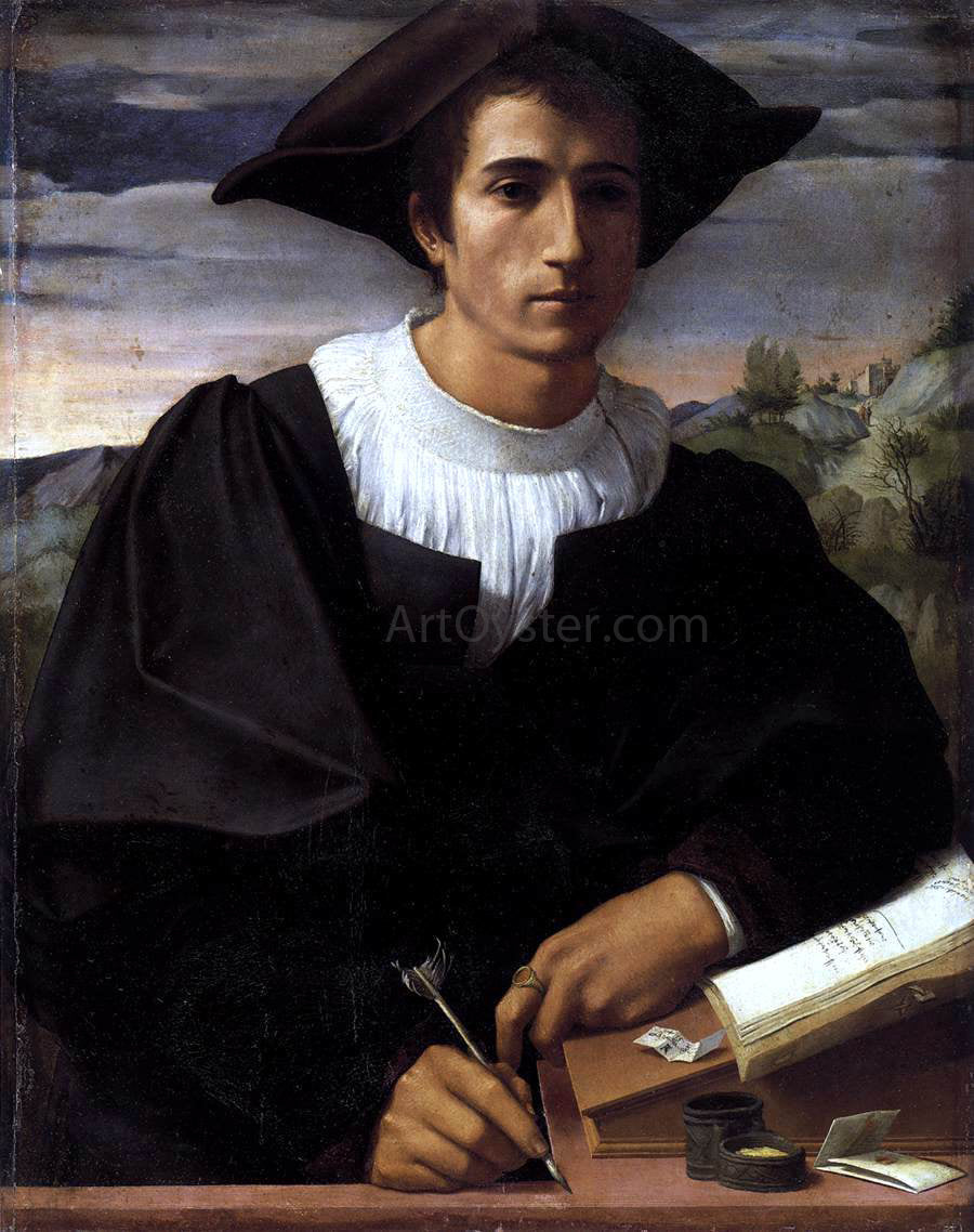 Franciabigio Portrait of a Man - Canvas Print