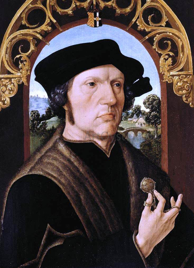 Jacob Cornelisz Van Oostsanen Portrait of a Man - Canvas Print