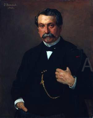 Leon Joseph Florentin Bonnat Portrait of a Man - Canvas Print