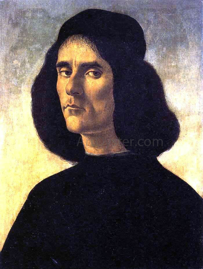 Sandro Botticelli Portrait of a Man - Canvas Print