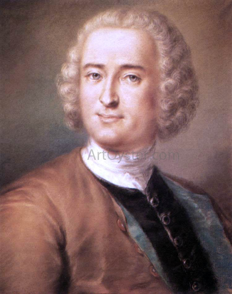 Rosalba Carriera Portrait of a Man - Canvas Print