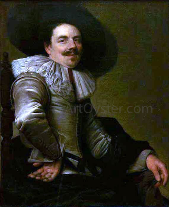 Willem Van der Vliet Portrait of a Man - Canvas Print