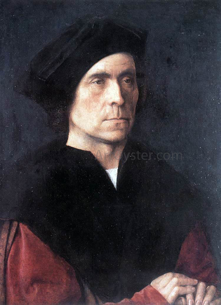 Michel Sittow Portrait of a Man - Canvas Print