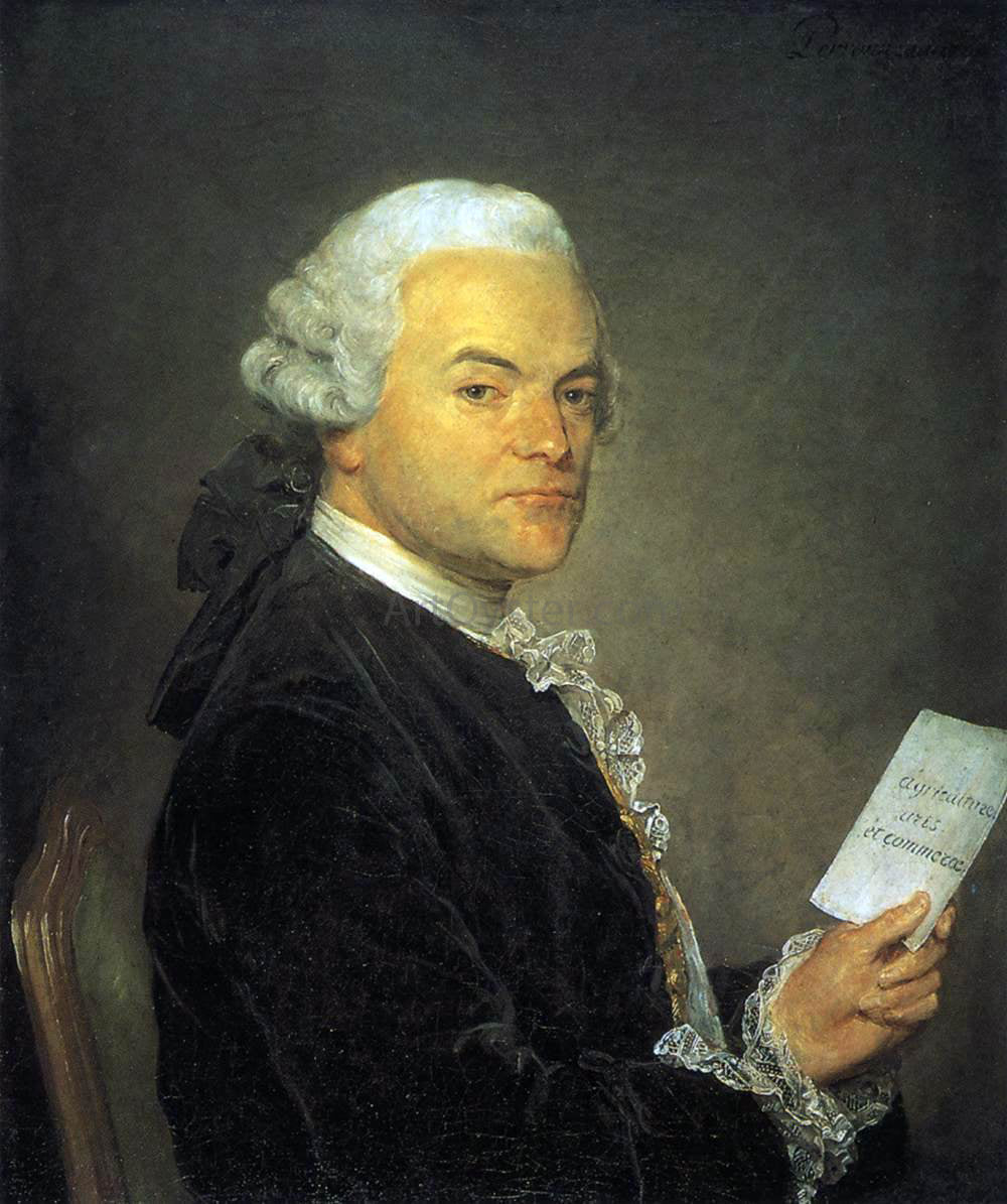 Jean-Baptiste Perronneau Portrait of a Man - Canvas Print