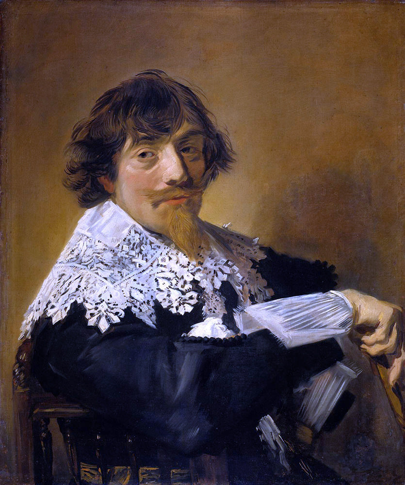 Frans Hals Portrait of a man, possibly Nicolaes Hasselaer - Canvas Print