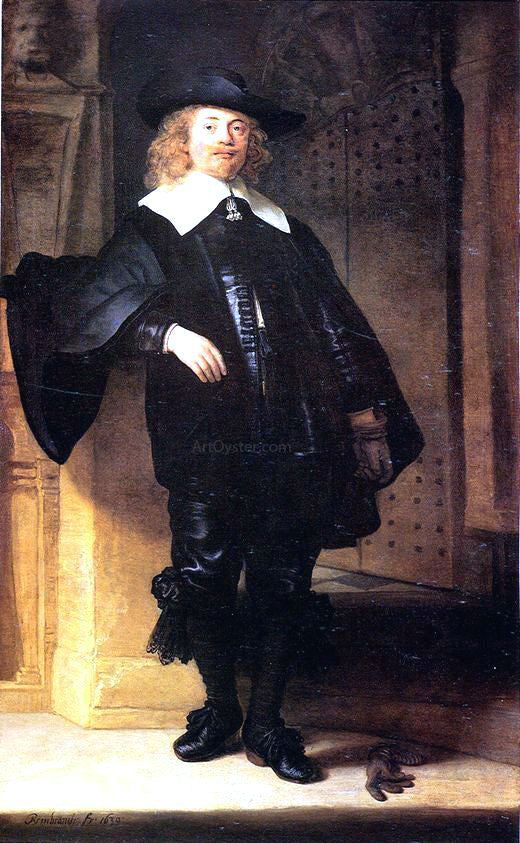 Rembrandt Van Rijn Portrait of a Man Standing - Canvas Print