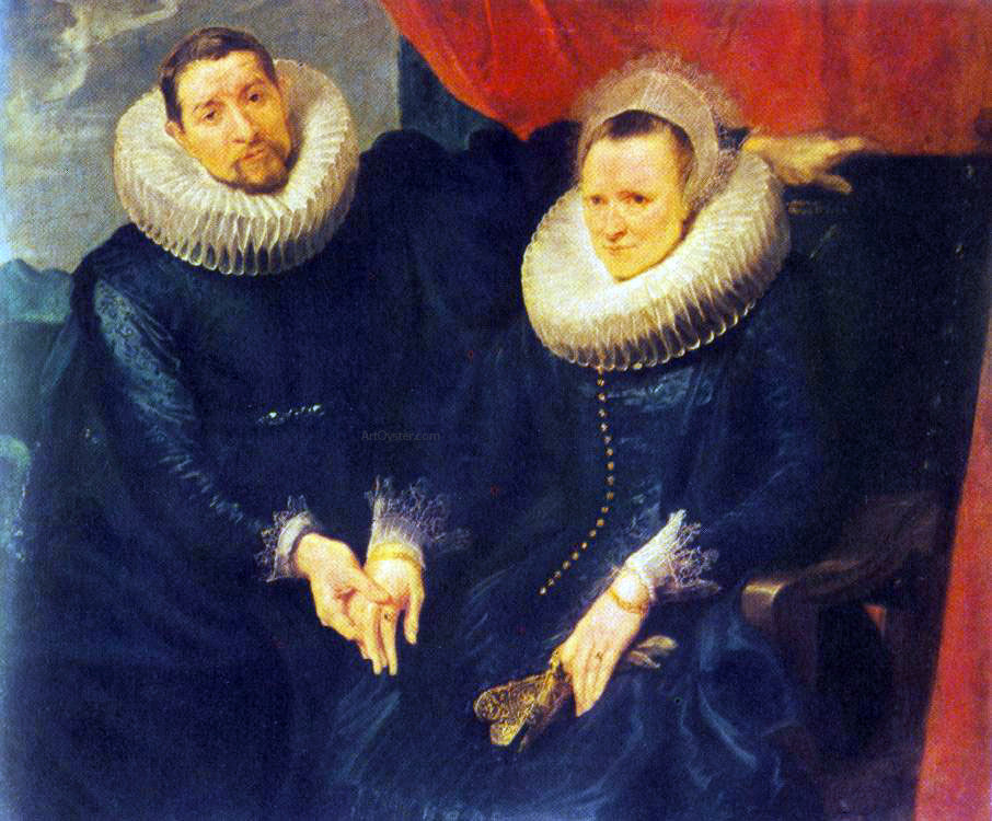 Sir Antony Van Dyck Portrait of a Married Couple - Canvas Print