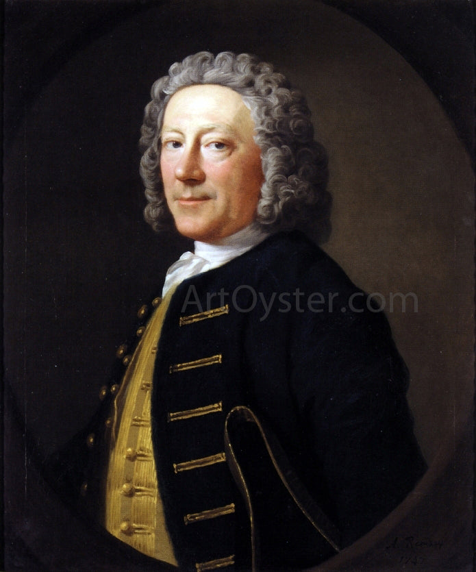 Allan Ramsay Portrait of a Naval Officer - Canvas Print
