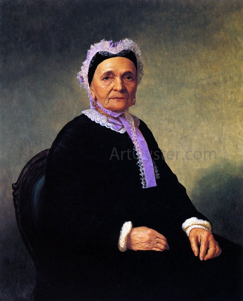 Henry Mosler Portrait of a Rabbi's Wife (Ktherine Schiff Illowy) - Canvas Print