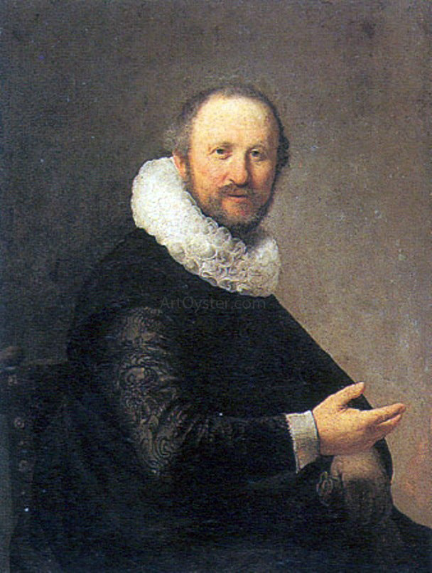 Rembrandt Van Rijn Portrait of a Seated Man - Canvas Print