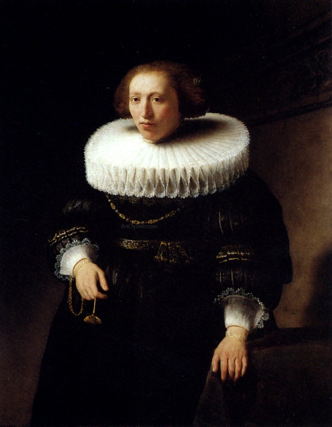 Rembrandt Van Rijn Portrait of a Standing Woman - Canvas Print