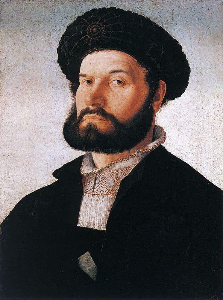 Jan Van Scorel Portrait of a Venetian Man - Canvas Print