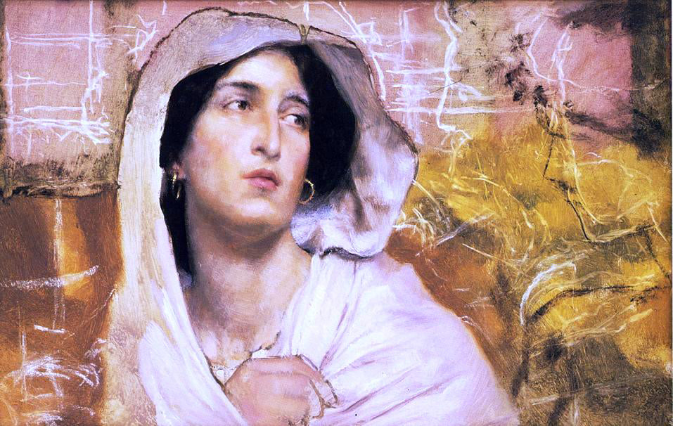 Sir Lawrence Alma-Tadema Portrait of a Woman - Canvas Print