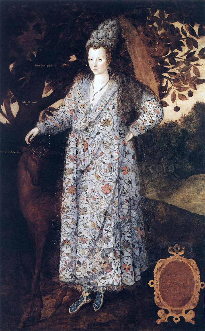 The Younger Marcus Gheeraerts Portrait of a Woman - Canvas Print