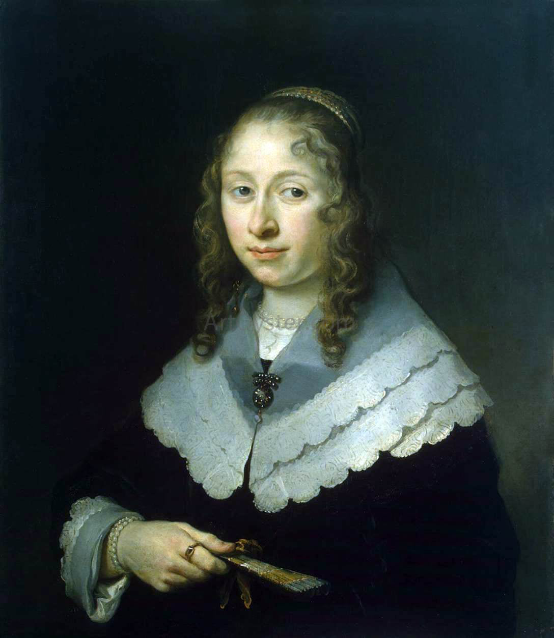 Govert Teunisz Flinck Portrait of a Woman - Canvas Print