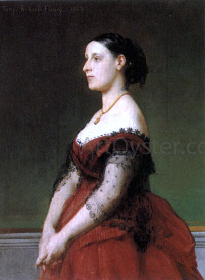 Tony Robert-Fleury Portrait of a Woman - Canvas Print
