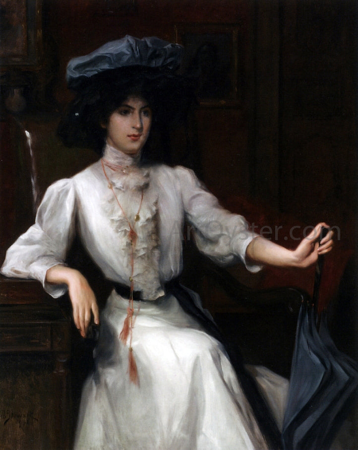 Julius LeBlanc Stewart Portrait of a Woman - Canvas Print