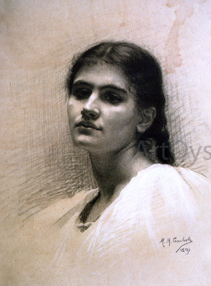 Mary Helen Carlisle Portrait of a Woman - Canvas Print