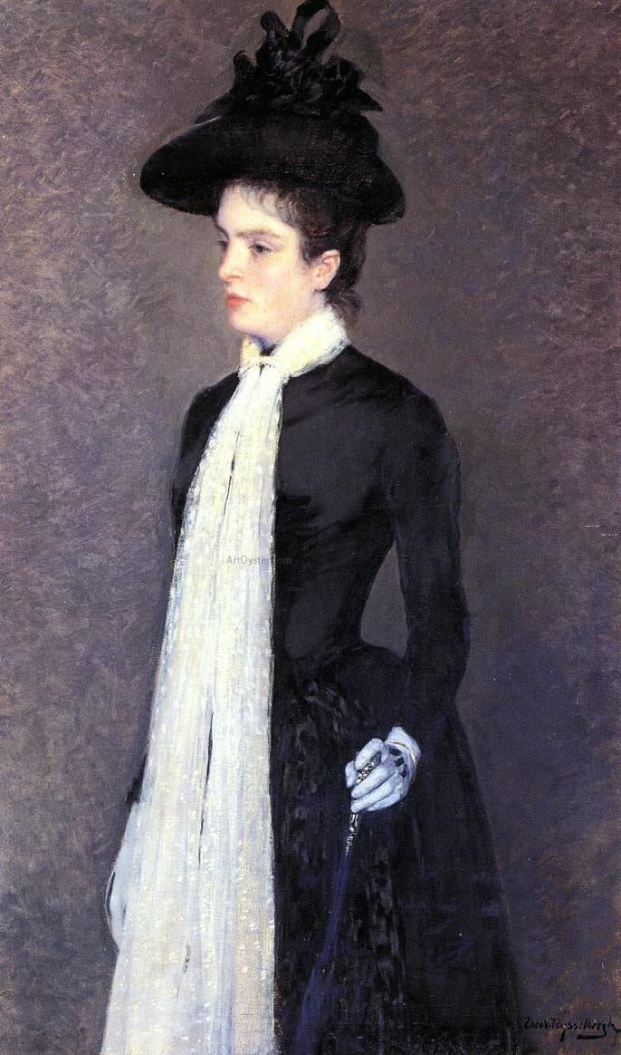 Theo Van Rysselberghe Portrait of a Woman in Black - Canvas Print