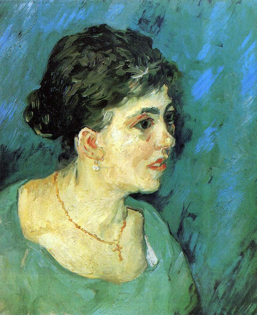Vincent Van Gogh Portrait of a Woman in Blue - Canvas Print