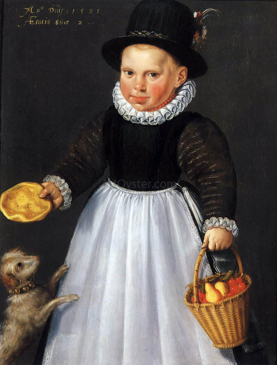 I Jacob Delff Portrait of a Young Boy - Canvas Print