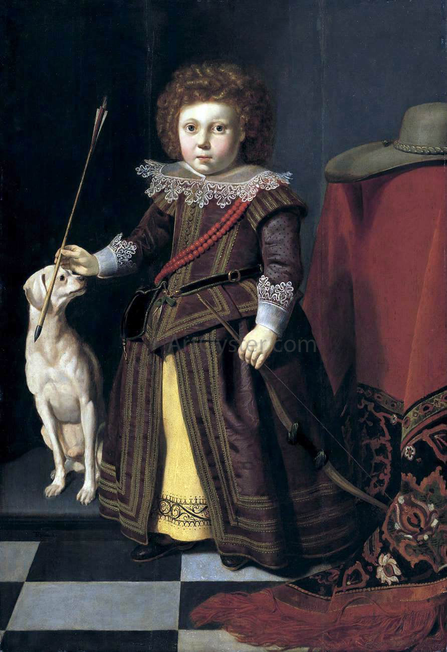 Thomas De Keyser Portrait of a Young Boy - Canvas Print