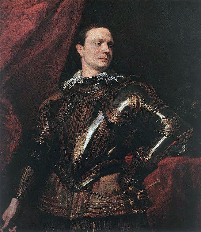 Sir Antony Van Dyck Portrait of a Young General - Canvas Print