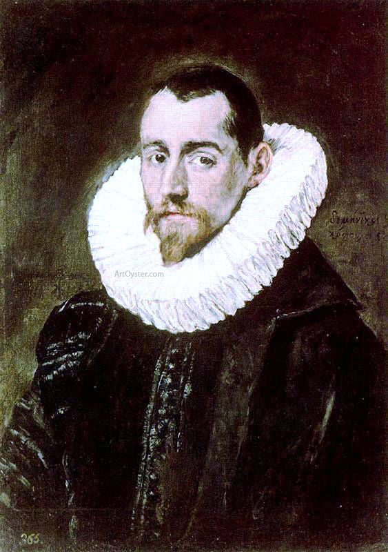 El Greco Portrait of a Young Gentleman - Canvas Print