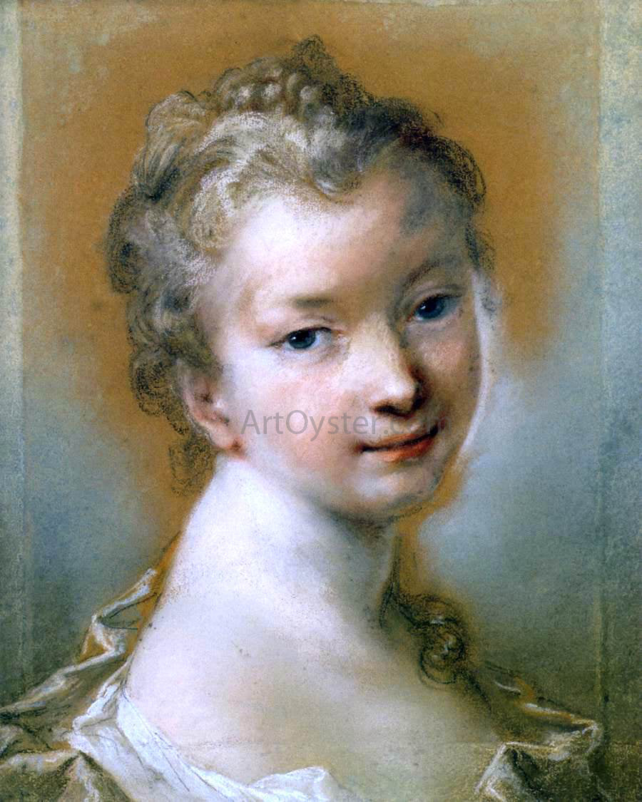Rosalba Carriera Portrait of a Young Girl - Canvas Print