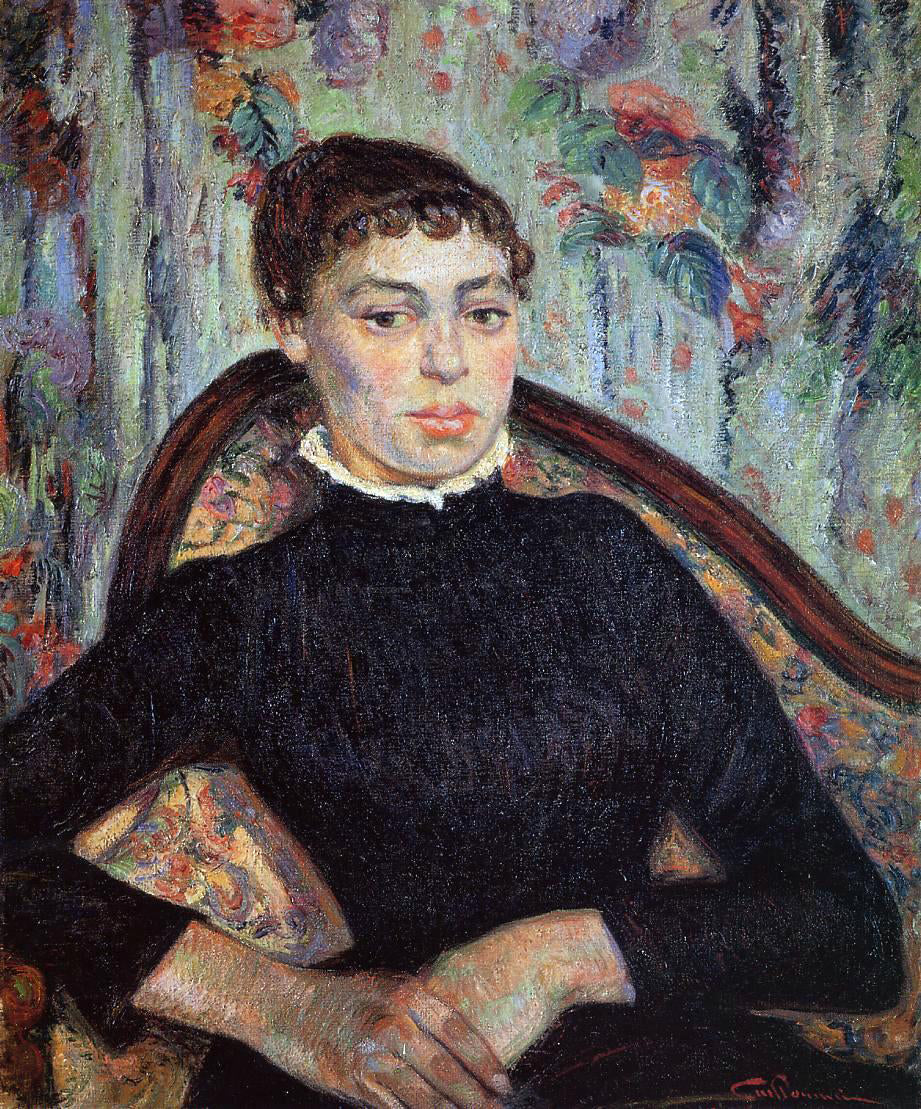 Armand Guillaumin Portrait of a Young Girl - Canvas Print