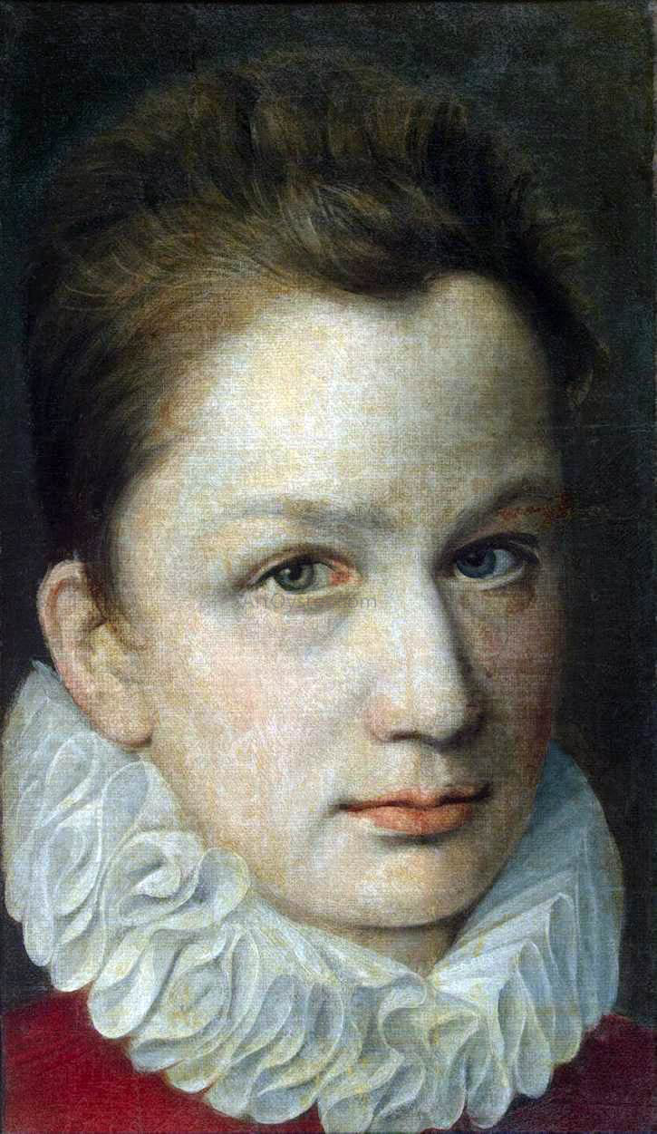 Pierre Dumonstier Portrait of a Young Man - Canvas Print