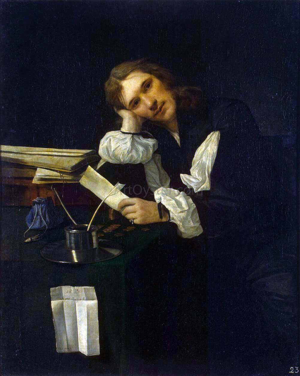 Michiel Sweerts Portrait of a Young Man - Canvas Print